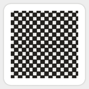 Mini Hand-Drawn Checkerboard Pattern (Black and White) Sticker